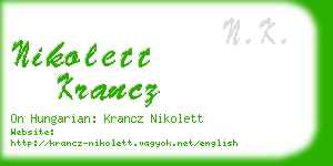 nikolett krancz business card